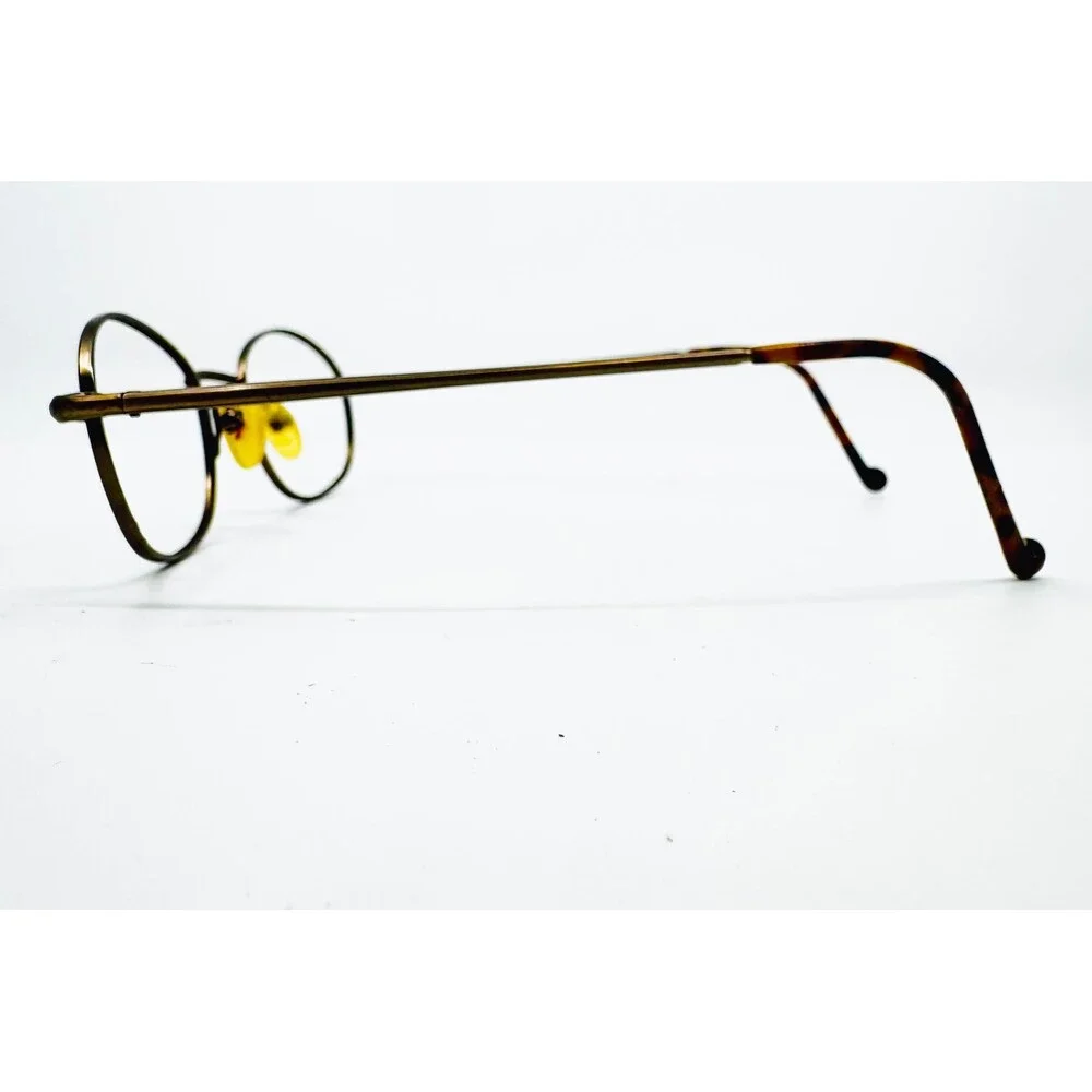 Smart Clip 209 Eyeglass Frames Unisex Gold Brown Oval 53-20-140